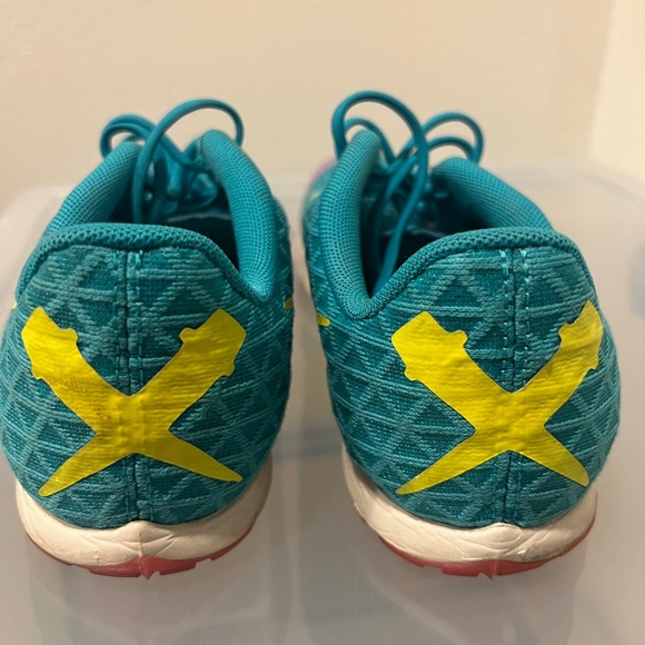Nike Zoom Rival XC Size 9 AJ0854-301 Track Running Shoe Turquoise, Pink, Yellow - Picture 4 of 7